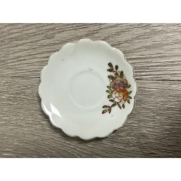 Vintage Miniature Tea Cup & Saucer For Doll Play Set Tea Time Tea Party - Picture 5 of 7